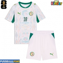 Senegal Ismaila Sarr #18 Heimtrikotsatz Kinder EM 2024 Kurzarm (+ Kurze Hosen)